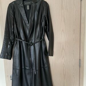 Banana Republic Black Leather Coat